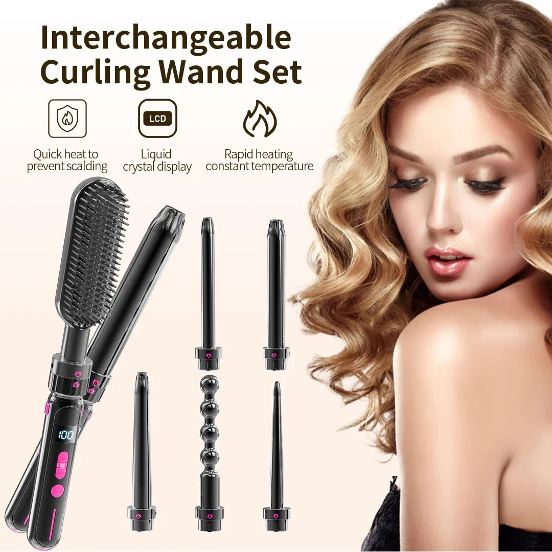 Professional Hair Curling Iron 2 in 1 Hair Straightener And Curler Twist Straightening Curling Iron Wave Waver Styling Tools 250214