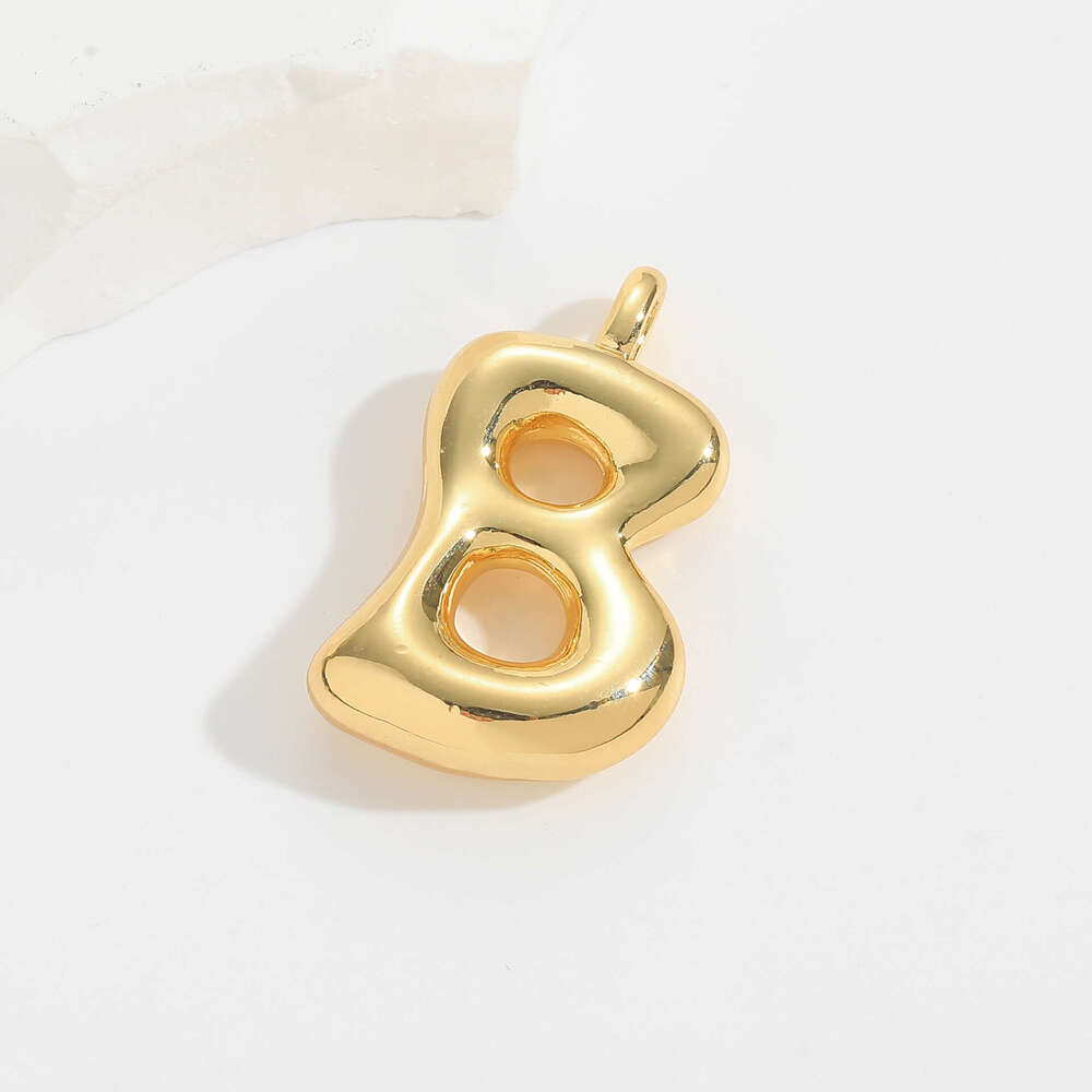 New fashionable versatile balloon bubble cute and chubby necklace with 26 English letters pendant