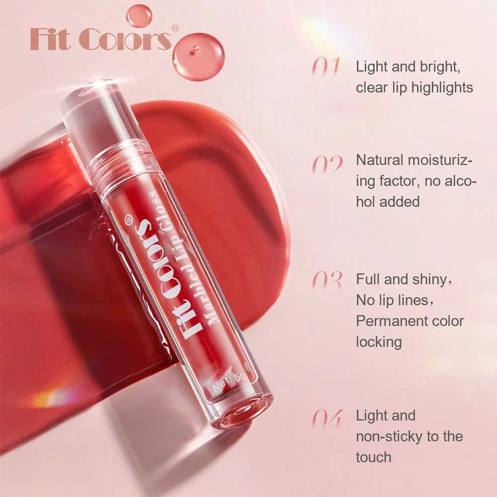 Fit Colors Marbling Mirror 5 Color Lip Glaze natural Hydrating Moisturizing Nourishing easy color Lip MaskW250219