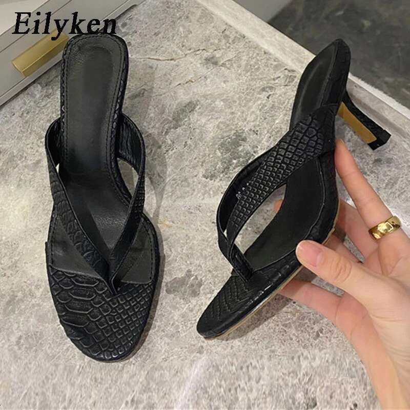 Brand Slipper Women Summer Outdoor Sandal Slip On Flip p Ladies Thin Low Heels Slides Elegant Shoes