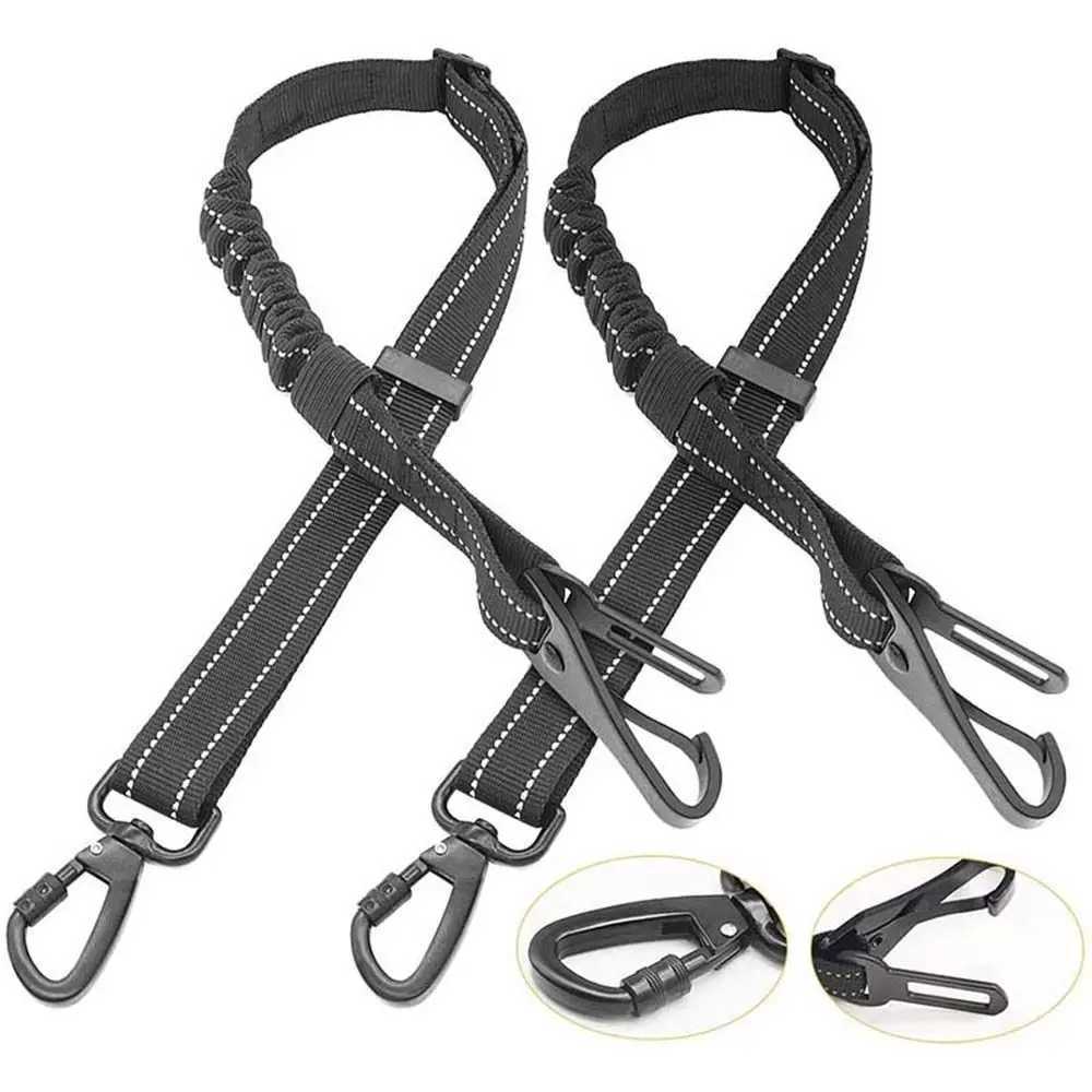 3-In-1 Dog Car Seat Belt Adjustable Pet Dog Cat Car Safety Leash Vehicle BeltsReflective Nylon Rope Harness Dog AccessoriesXJ250218