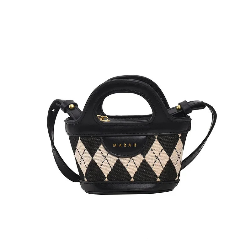 Children Messenger Bags Children Bucket Bags Black Handheld Crossbody Bag for Women Bag Mother Kids Bag for Girl 250219