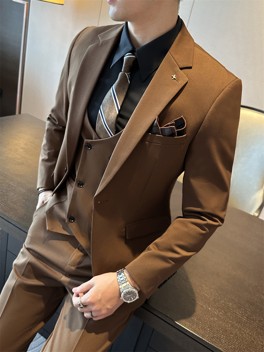 H616 Men's suit business casual groom wedding dress