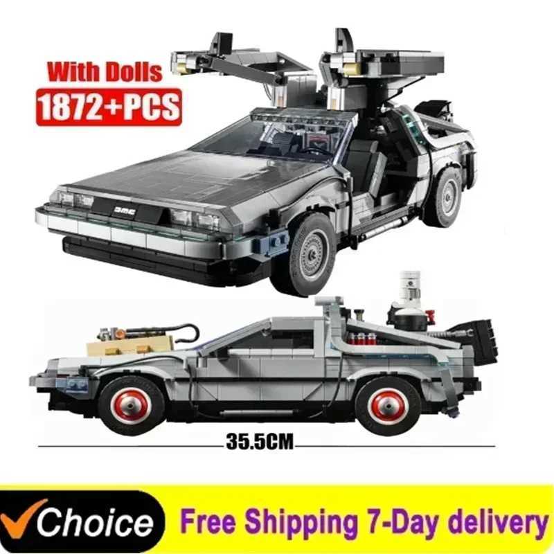 2026 new Back To The Future Time hine 1 10 1872 Compatible 10300 Building Blocks Technical Car Bricks Construct Toys Birthday Gifts D