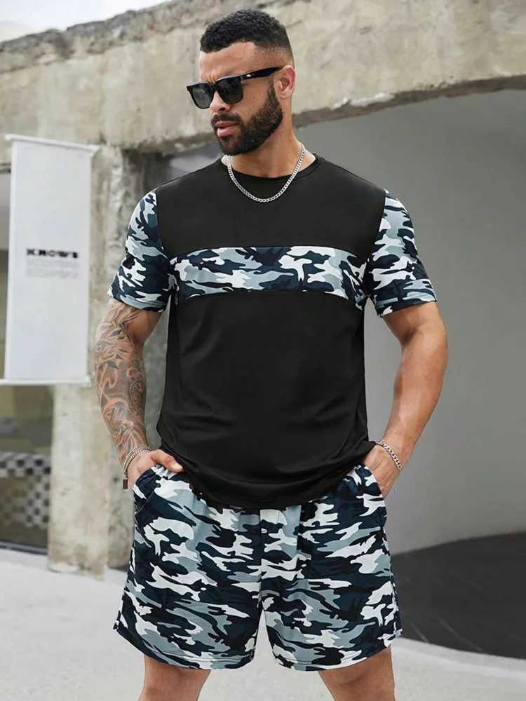 Street City Fashion T-shirts Daily Outdoor Beach Shorts Mens Short-sleeved T-shirts And Shorts Sets Summer 3D Print Mens SetsXJ250218