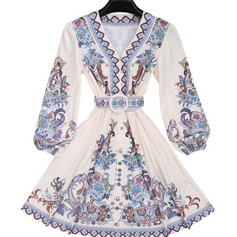 2025 Womens Dresses Spring Summer New Collection Fashion Casual Printed Bohemian Dress