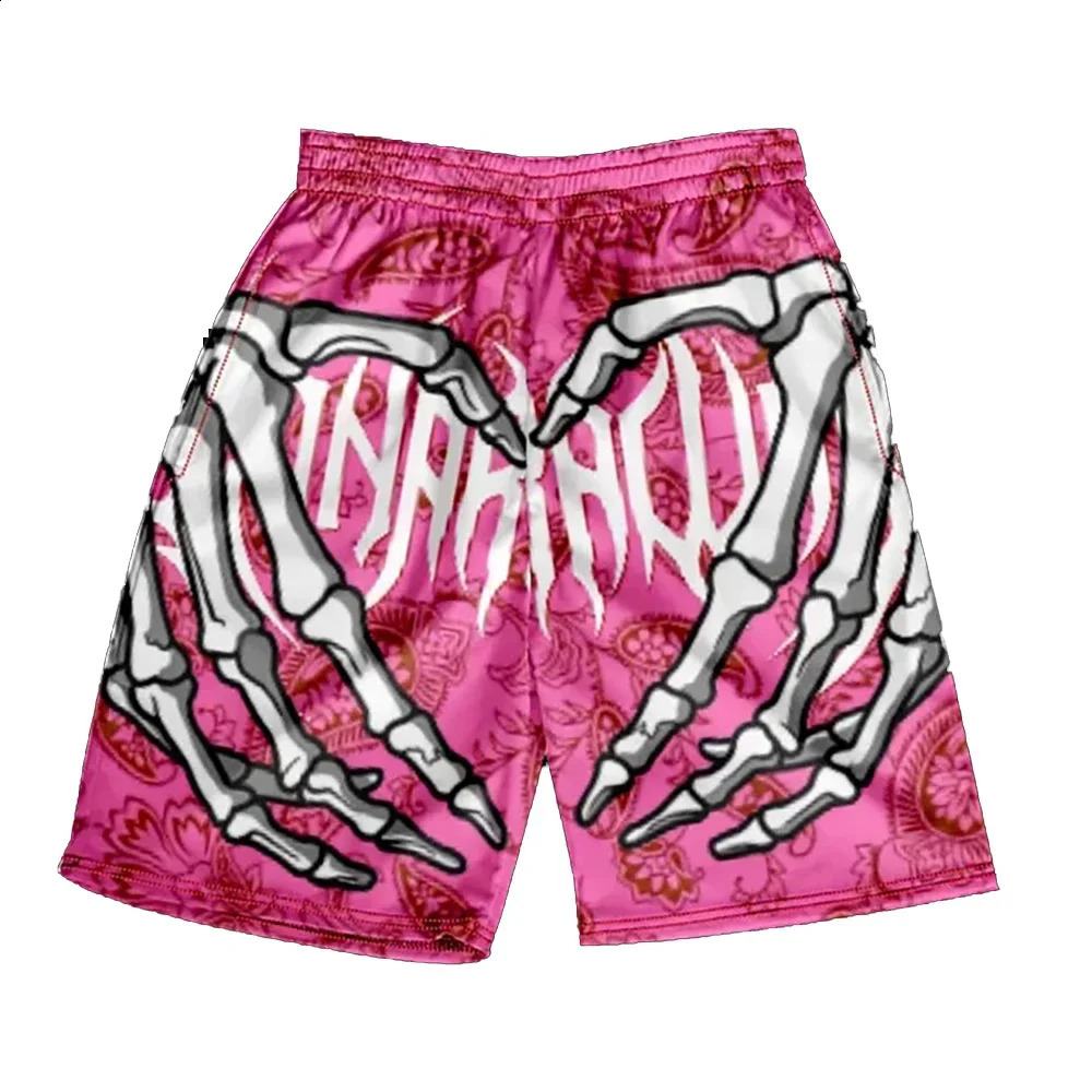 Summer mens skull shorts childrens training multicolor boys and girls sports breathable adult hiphop 250217