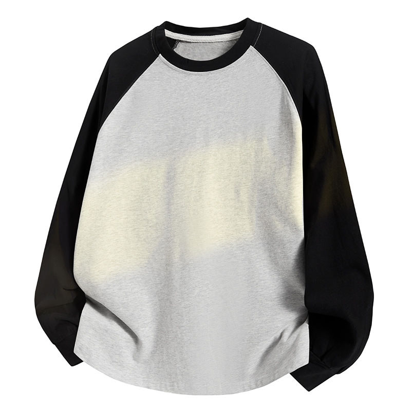 CH02191 Pure cotton sweatshirt men's 2025 spring and autumn new round neck loose long sleeve