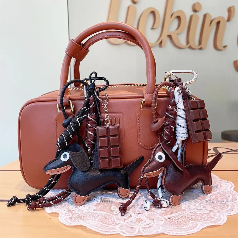 Braided Rope Bag Pendant For Women Bags High-Grade Keychain Pendant Ruths Same Style Dachshund Pendant Suitable Bag Accessories 250214
