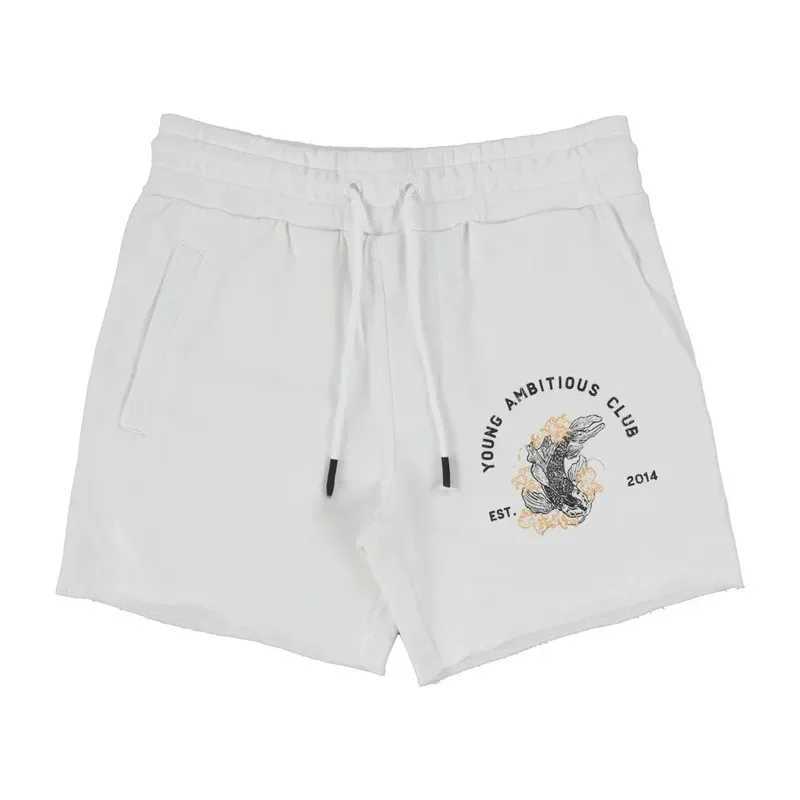 Shorts Men Summer Cotton Casual Fitness Work Pants Solid Color Drawstring White Workout Running Sweatshorts Male Short Homme W250219