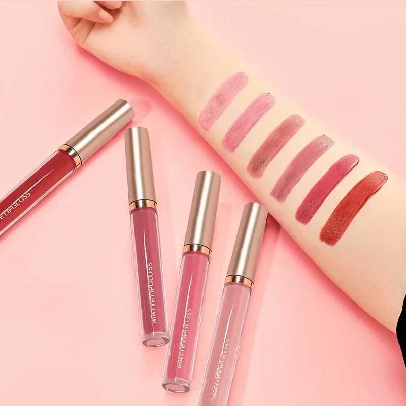 6Set Matte Lip Gloss AB two sets Not Stained with Cup Mouth Red Lip Gloss Moisturizing Long Lasting Not Easy To Fade Lip GlossW250219