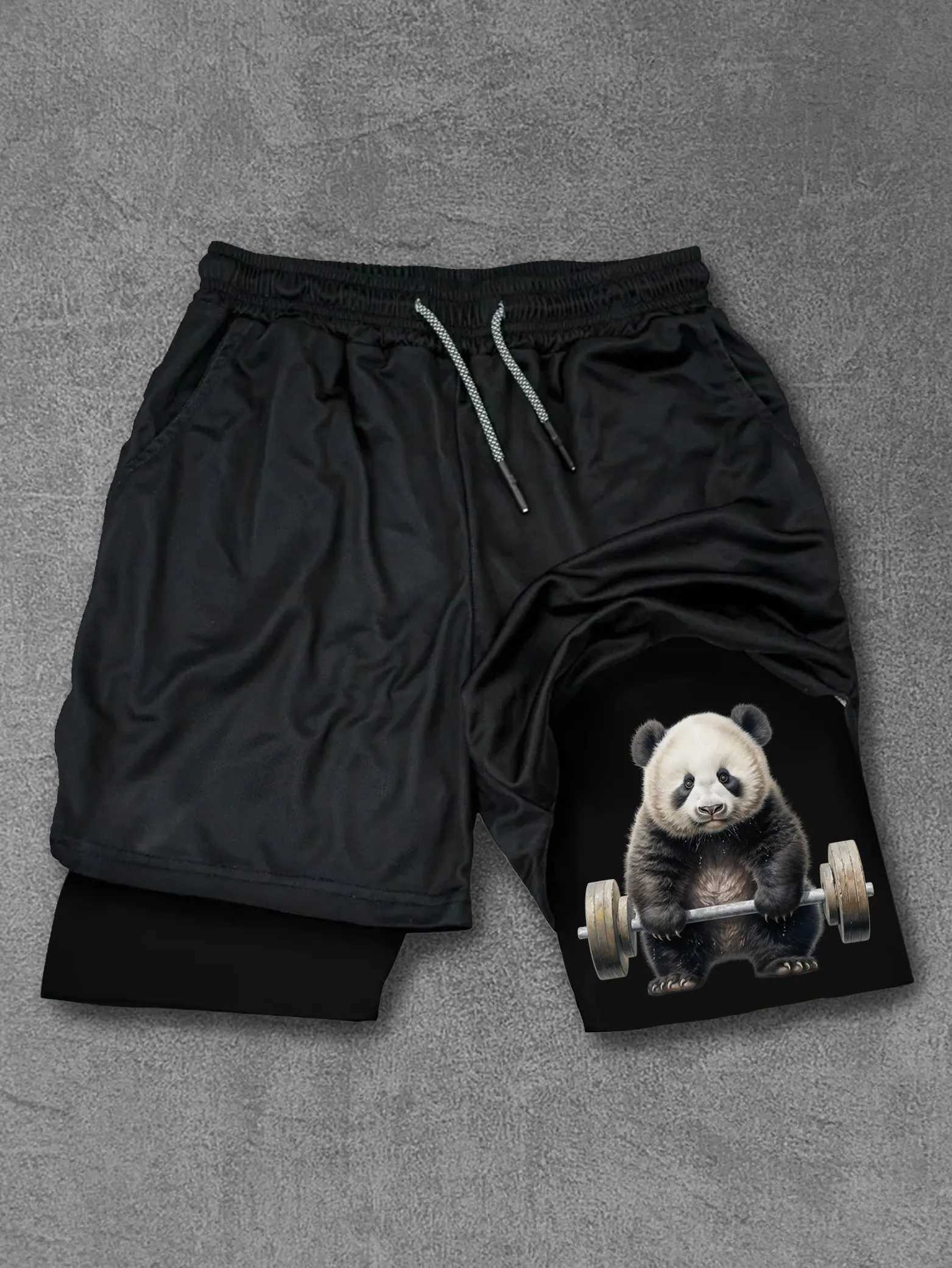 Hot Running Breathable Quick Drying Shorts Mens Double-Layer Sports Shorts Fitness Jogging Training Shorts Mens Sports Shorts W250219
