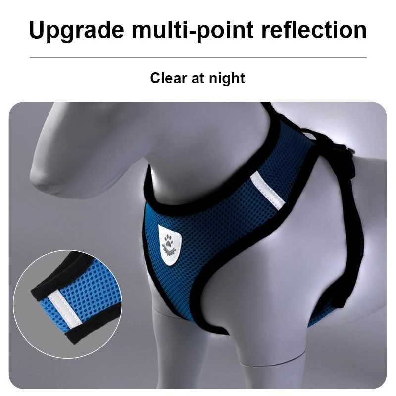 Cat Small Dog Breathable Mesh Harness And Leash Kitten Cats Harnesses Little Dog Puppy Harness For French Bulldog Chihuahua PugXJ250218