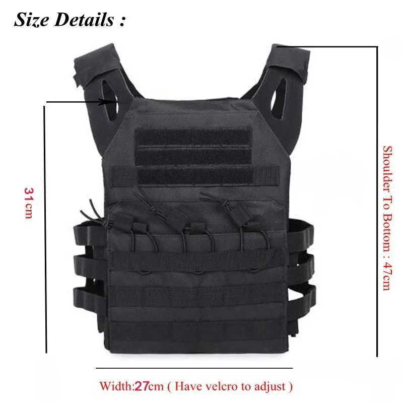 Adjustable 600D Oxford Body Armor Molle Hunting JPC Vest Lightweight Army Plate Carrier Vest Water-repellent Jungle EquipmentXJ250219