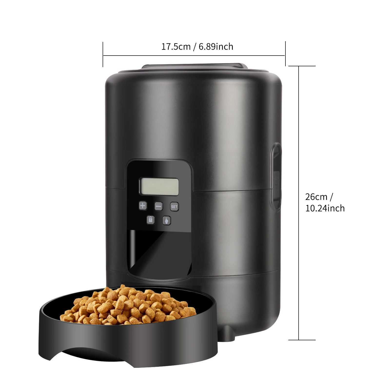 Dog Feeders 2L TuYa APP Automatic Pet Feeder Button Version Auto Cat Food Dispenser Smart Control Pet Feeder For Cats Dog Dry Food Bowl H250218