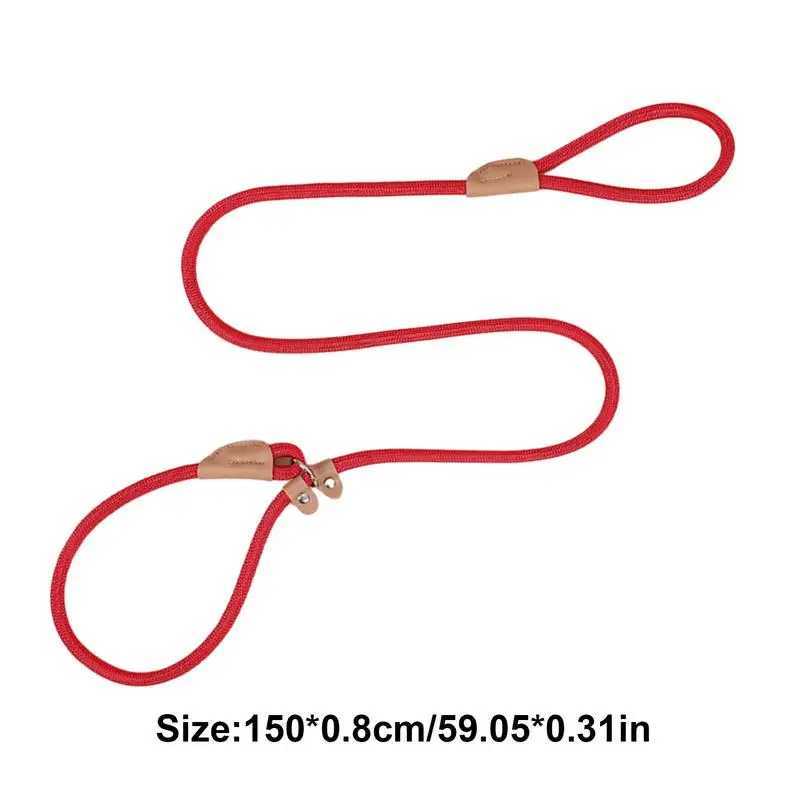 Dog Slip Lead Anti-Wear Comfortable Slip Leashes Training 1.5m Woven Lead Rope Dog Accessories For Dog Walking Training RunningXJ250218
