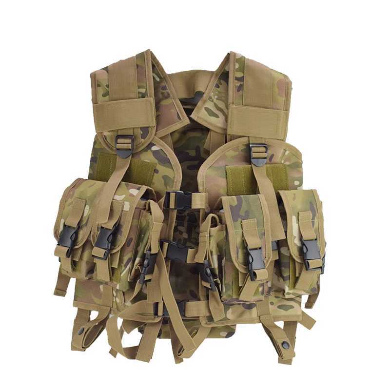 High Quality Navy Combat Vest Military with Water Bag SWAT Tactical Vest Army Training Uniform Shooting Vest Hunting VestXJ250219