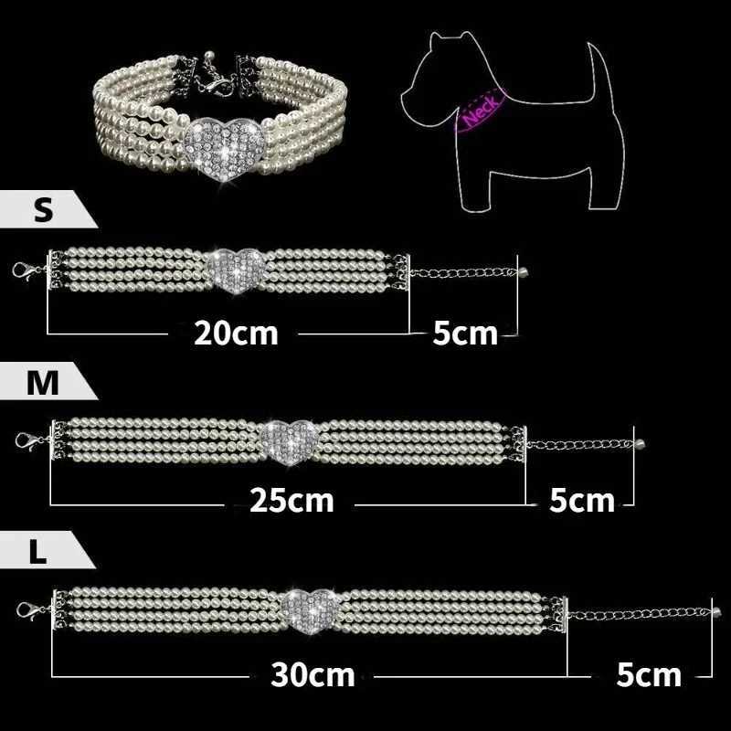 Pet Collar Puppy Cat Small Dog Jewelry Necklace Party Pearl Collar Fashion Dog Collars Pet Accessories W250219