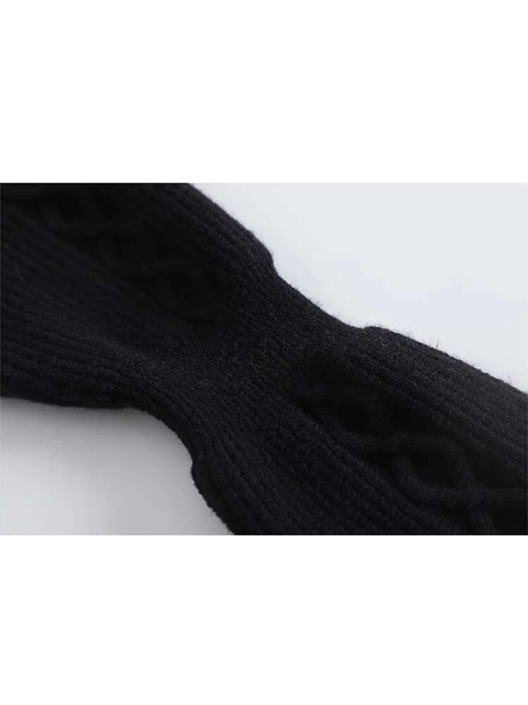 Winter Women Sweater Dark Academia Cardigan Jumper Gob Core Knitwears Designer Japanese Preppy 2000s Aesthetic Y2k Goth New