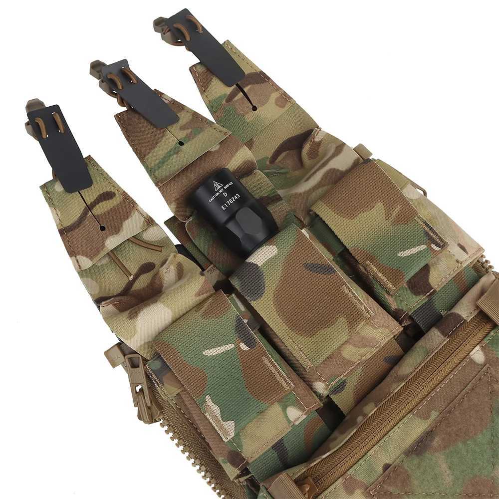 V5 PC Tactical Back Panel Banger Pouch YKK Zipper Militar Combat Vest GP Pocket Retention Flap Plate Carrier Airsoft PaintballXJ250219