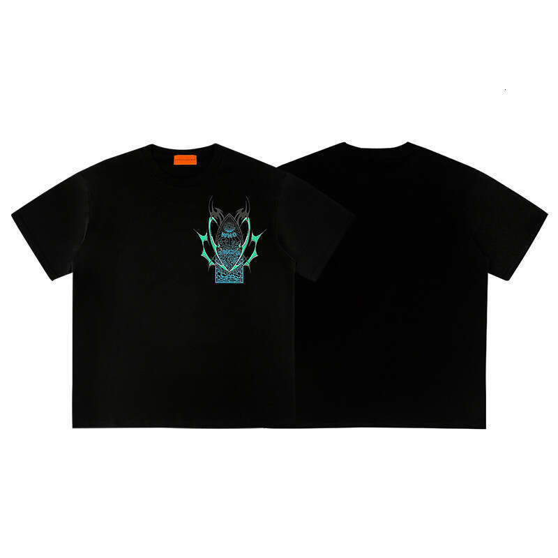 Trendy Who Decisions War Wash Water Printed Loose Men's Short sleeved T-shirt American Top Half Sleeve Summer
