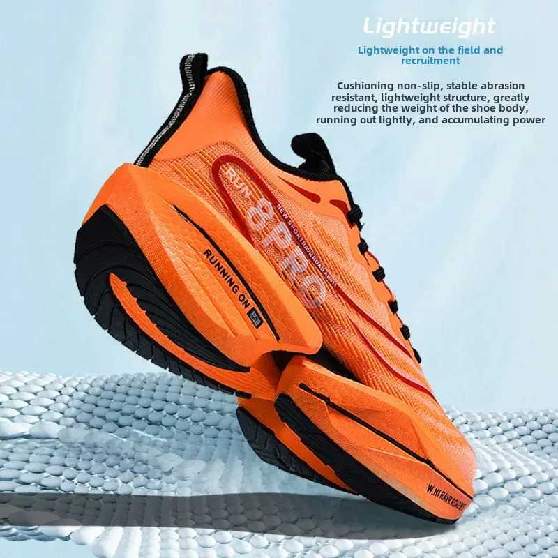 Mens Running Shoes 8PRO Carbon Plate Lightweight Sports Shoes Net Mesh Woven Trench Fly Line Lunarlite Foam Sole WholesaleC250411