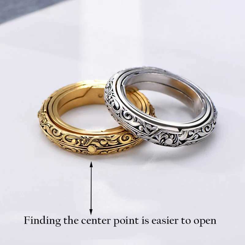 Astronomy Ball Rings Men Openable Rotate Sphere Cosmic Planet letter Ring Women Fashion Jewelry DropShipping 7-12 Size KXJ250219
