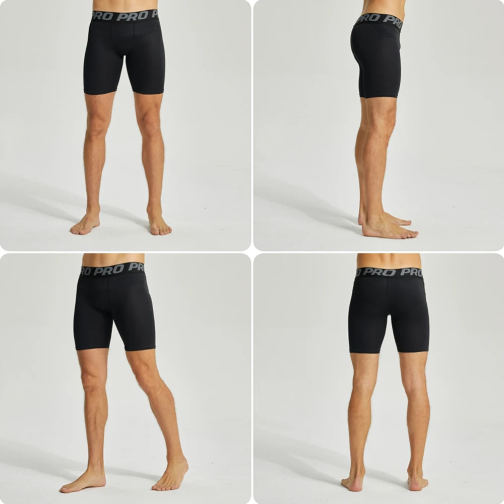 3 Pack Compression Shorts Men Quick Dry Workout Underwear Boxer Brief Biking Running Athletic Training Tights Sport Short 250219