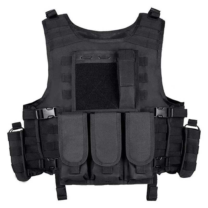 Tactical Airsoft Vest Upgrade Adjustable Modular Paintball Vest Outdoor Fit AdultXJ250219