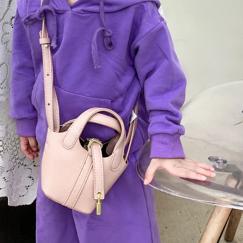 Children messenger bag bucket bag princess handbag crossbody bag kids bags for girl bags 250219