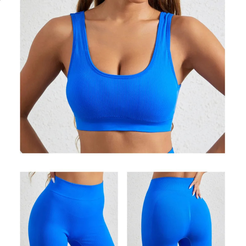 Yoga Sets Womens Outfits Peach Hip Lifting Suit Neck Hanging Sports Bra Shockproof Quick Drying Shorts Set Female Tracksuit 250219