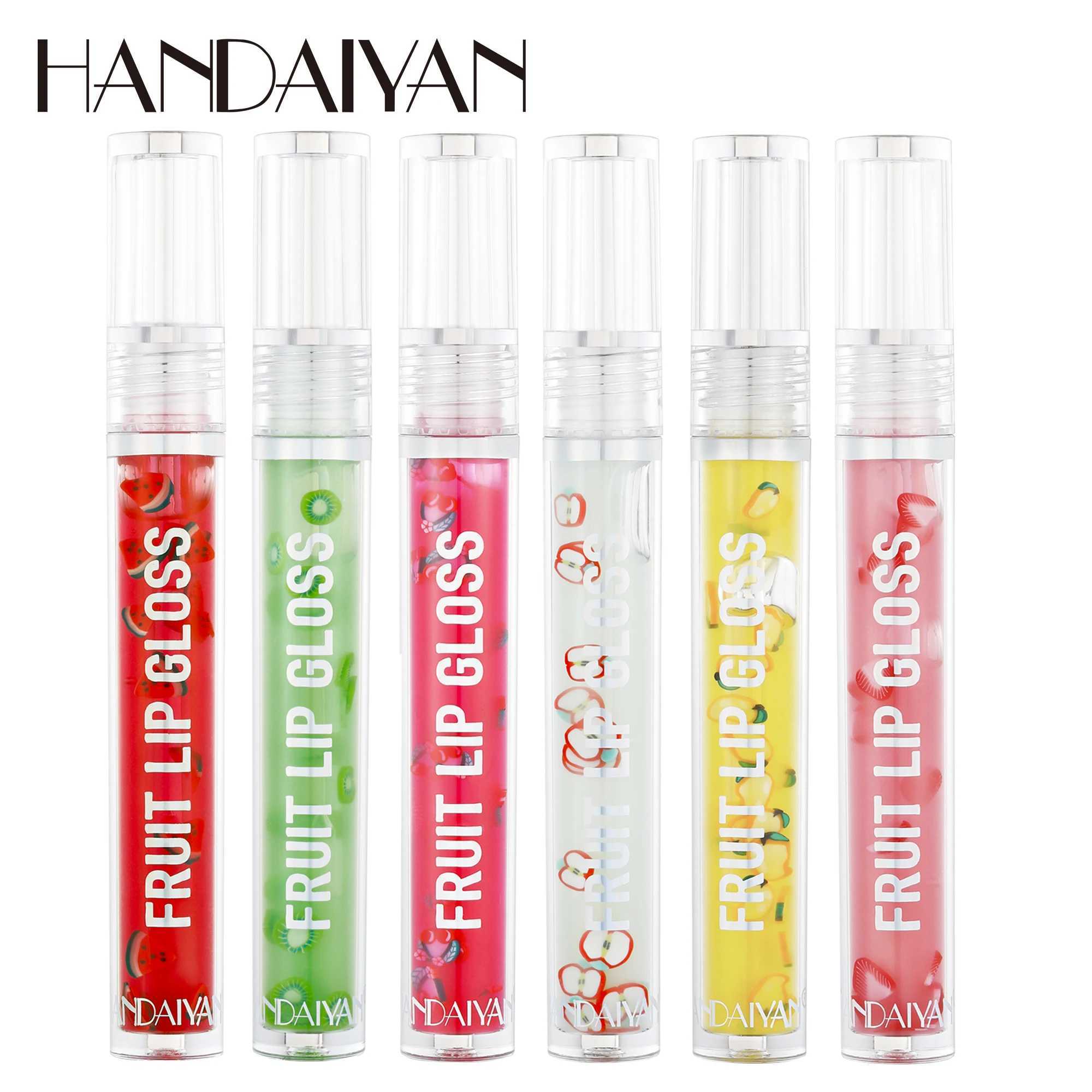 HANDAIYAN Fruit Flavor Lip Oil Moisturizing and Moisturizing Transparent Lip Protection Water Gloss Lip ColorW250219