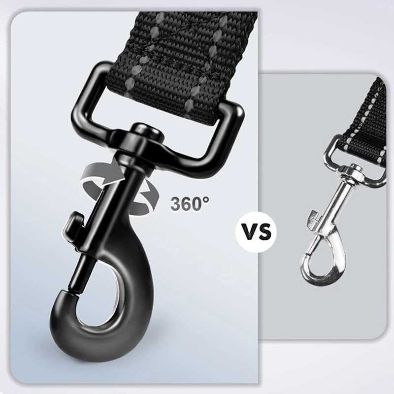 30/45/60cm Dog Leash Short Dogs Leash Nylon Leashes for Large Dog Walking With Zinc Alloy Lock Lockable 360 Degree RotationXJ250218