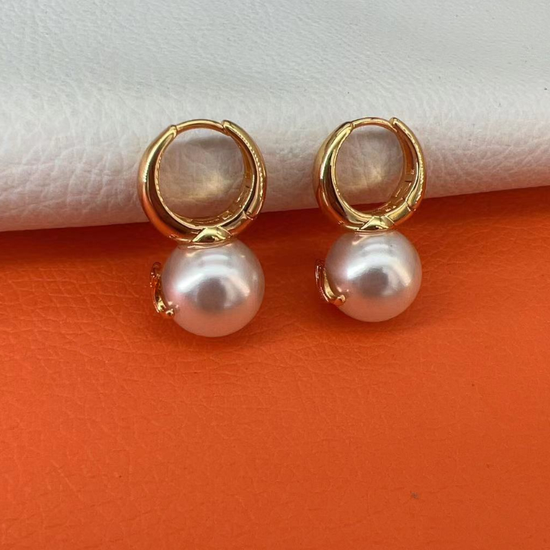 Luxury letters round pearl designer earrings for women jewelry 18k Gold geometry pearls ball charm elegant earring earings ear rings jewelery