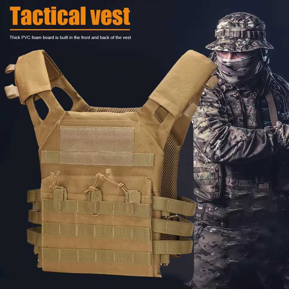 Tactical Vest Waterproof Outdoor Body Armor Lightweight JPC Molle Plate Carrier Hunting Vest CS Game Jungle Security EquipmentXJ250219