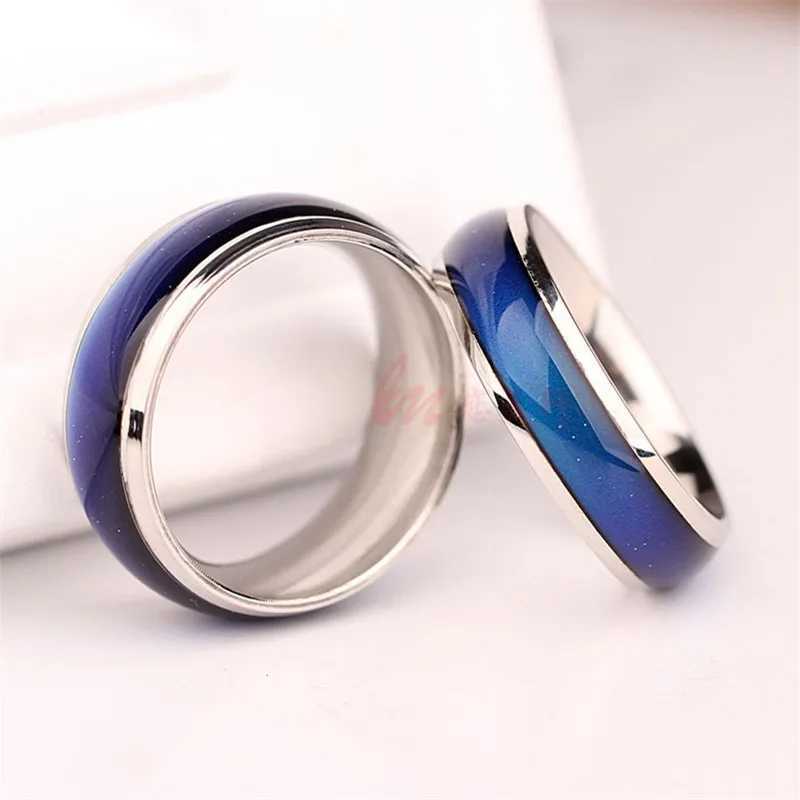 1pc Stainless Steel Mood Ring Changing Color Rings Emotion Feeling Temperature Ring For Women Men Couples Rings Fashion JewelryXJ250219