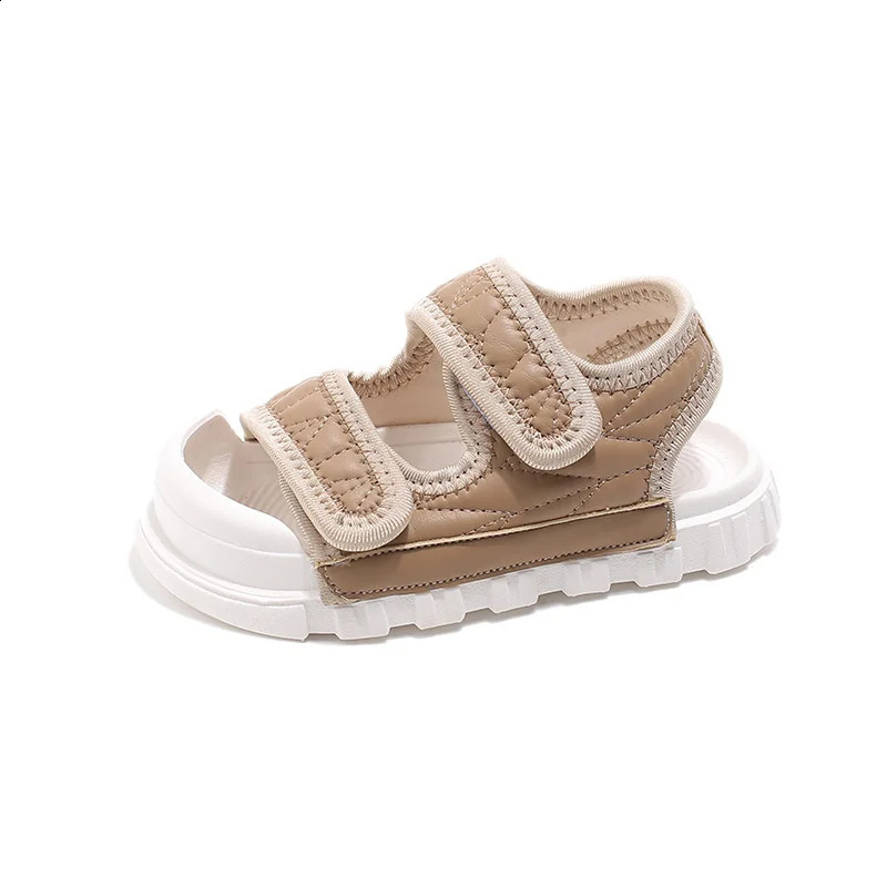 Childrens Casual Sandals Flat Shoes Childrens Summer Beach Shoes Girls Safety Hats Solid Color Sprots Sandals I01242 250219