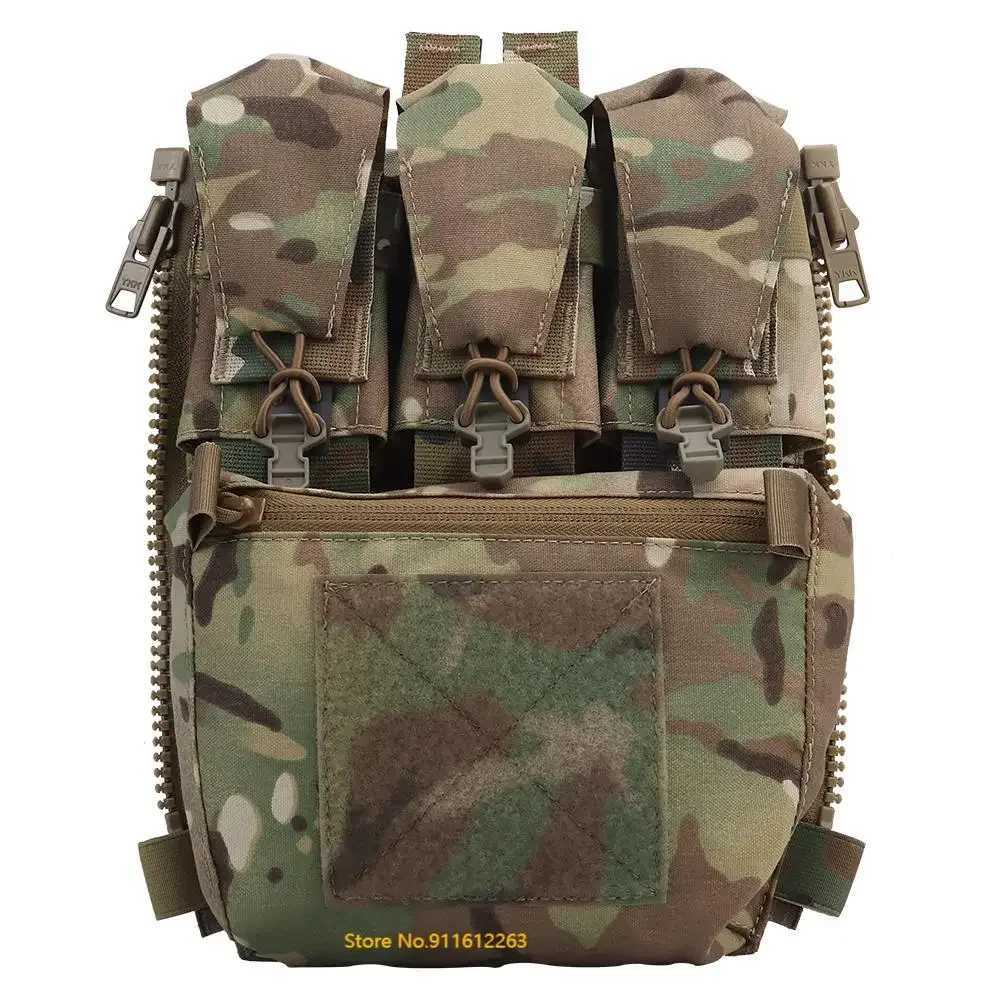 V5 PC Tactical Vest Back Panel Pouch Zip-on GP Pocket FCPC Plate Carrier Expansion Bag Hunting Vest AccessoriesXJ250219