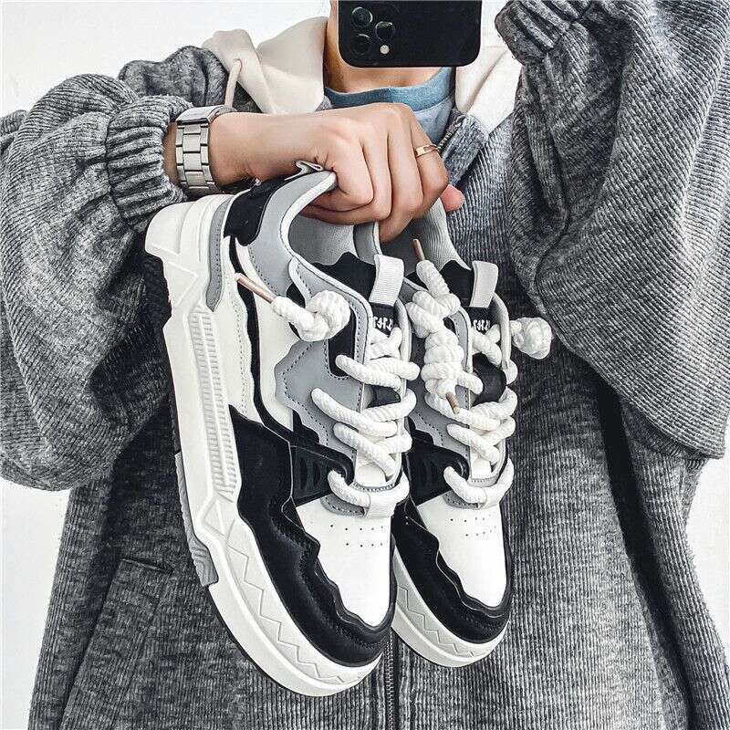 2024 Spring New Sports Board Korean Edition Versatile Thick Sole Heightened Dad Men's Casual Trendy Shoes