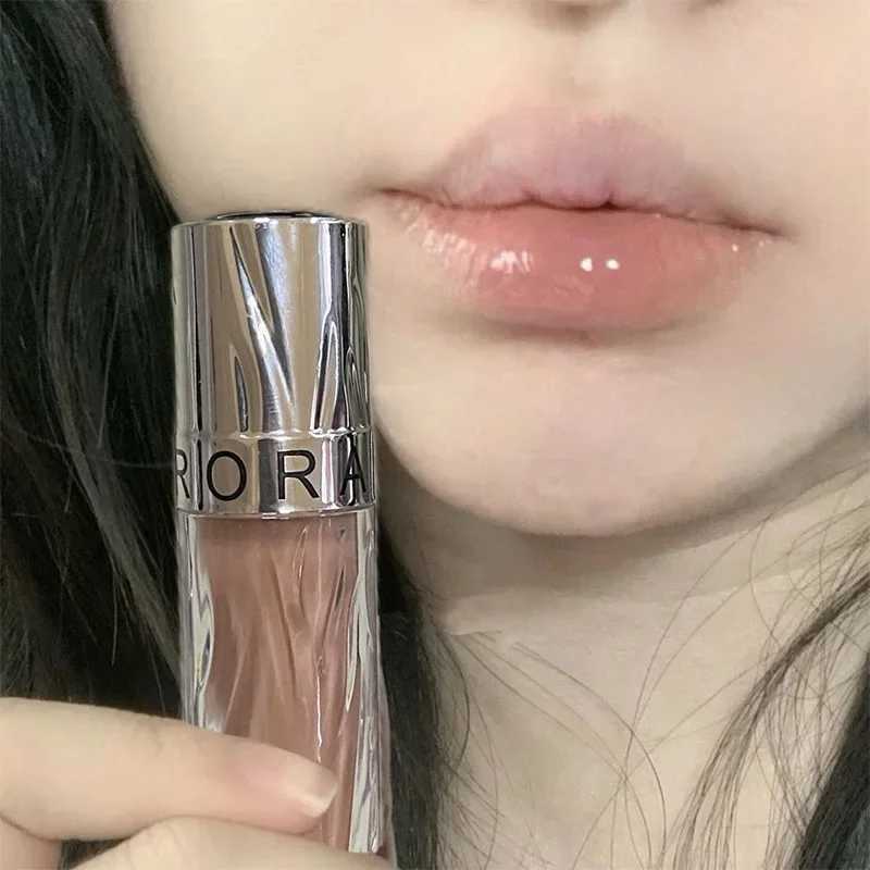 Crystal Pink Nude Mirror Lip Gloss Clear Moisturizing Jelly Lip Oil Lasting No Sticky Sexy Lip Glaze Water Light Liquid LipstickW250219