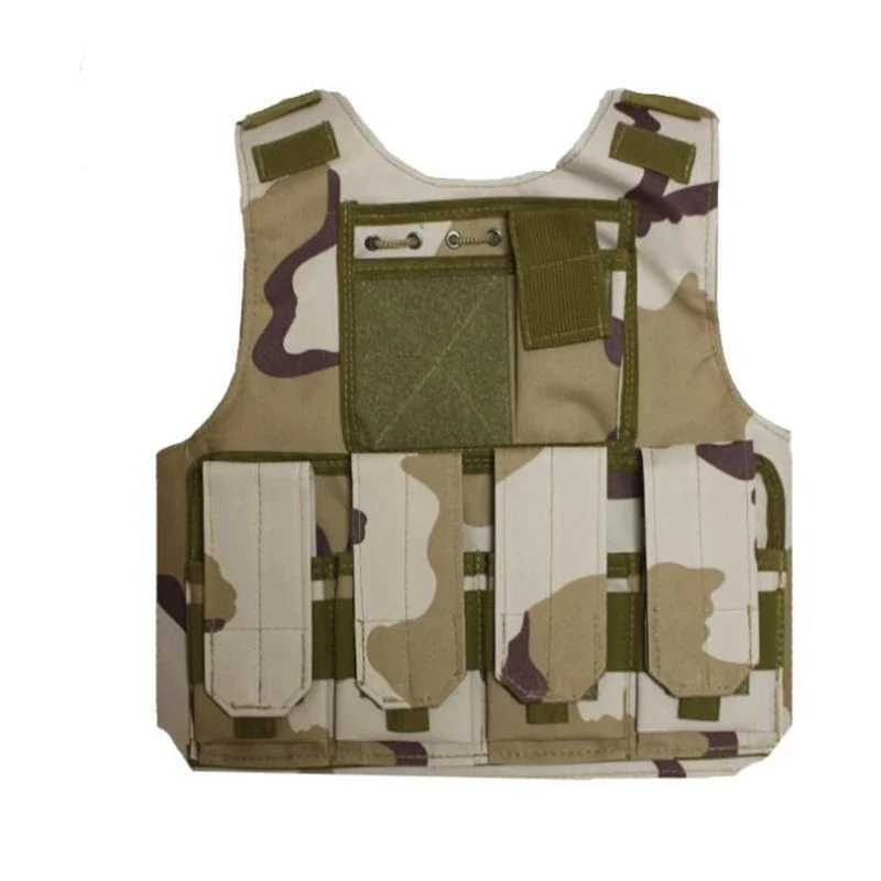 Children Combat Camouflage Vest Kids Airsoft Vests Outdoor Paintball Tactical Waistcoat CS Gear Boys Girl Sniper Army UniformXJ250219