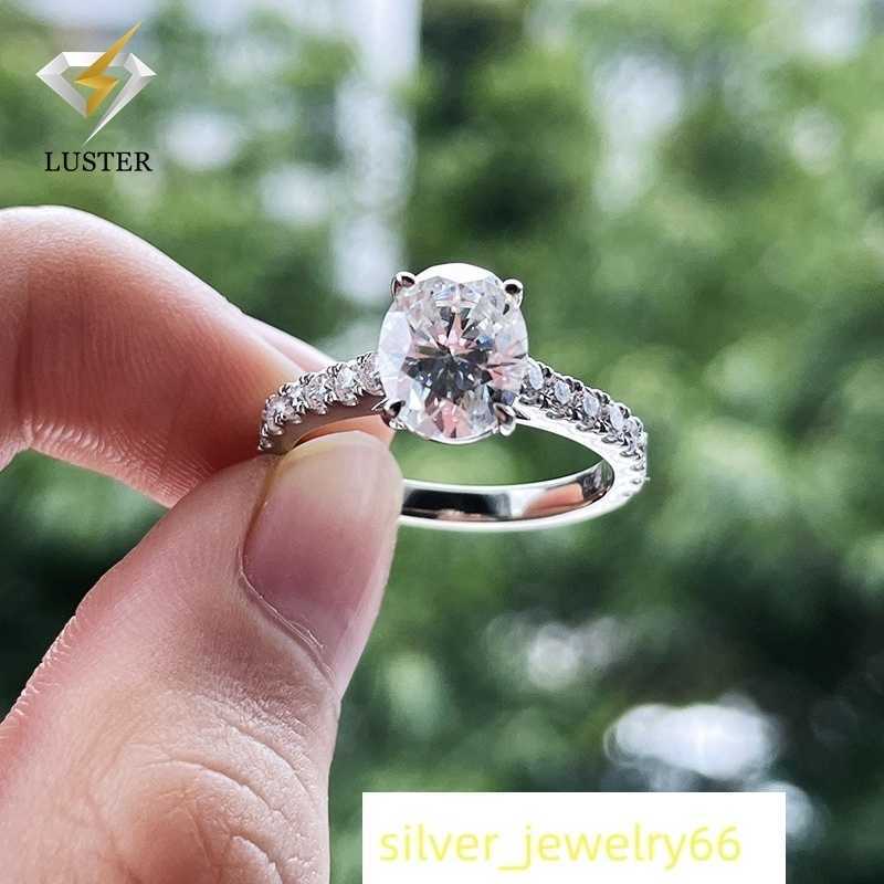 Luster Oval Cut Moissanite With Certificate 2ct Vvs Moissanite Diamond Wedding Ring