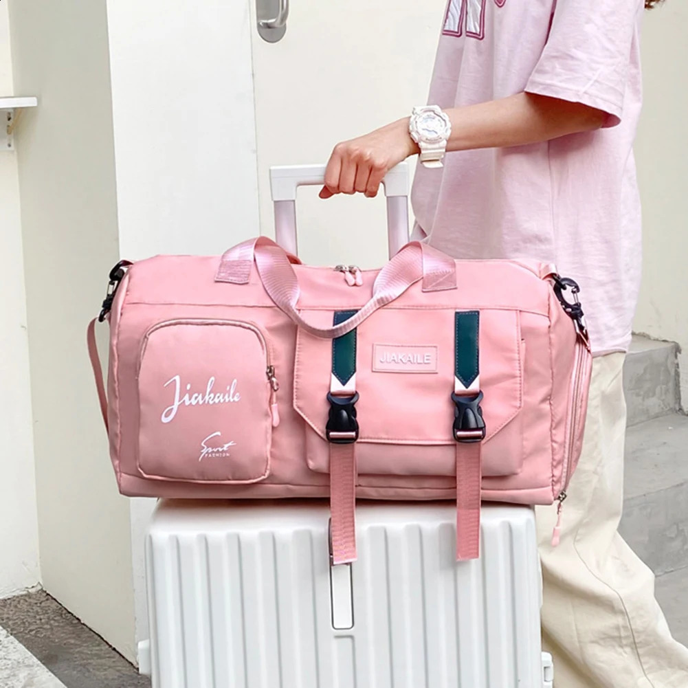 Large Capacity Women Travel Bags Shoulder Crossbody Bags Luggage Handbags for Female Duffle Bags Oxford Dry Wet Separation Bags 250214