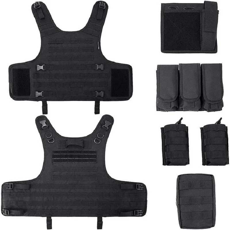 Tactical Airsoft Vest Upgrade Adjustable Modular Paintball Vest Outdoor Fit AdultXJ250219