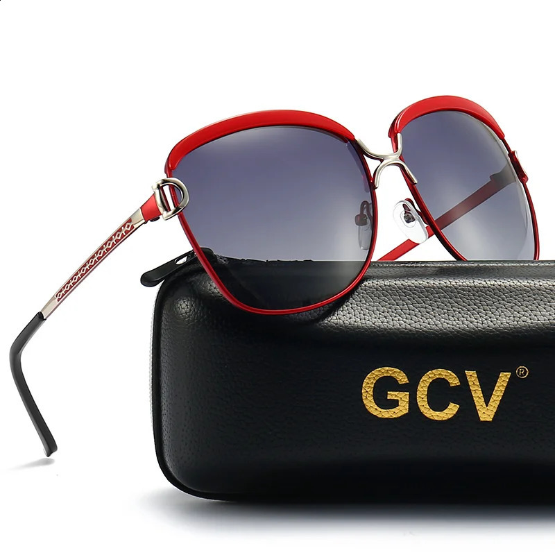 GCV Polarized Ladies Sunglasses Women Gradient Lens Round Sun Glasses Square Oculos Lunette De Soleil Femme 250214