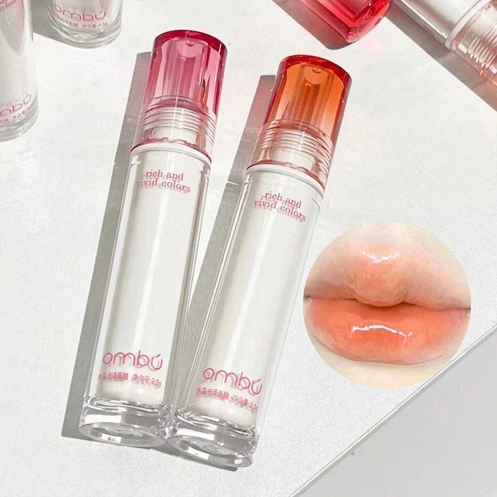 Waterproof Mirror Jelly Lip Glaze 6 Colors Water-light Lip Gloss Long Lasting Moisturizing Glossy Red Tint Lips Makeup CosmeticsW250219