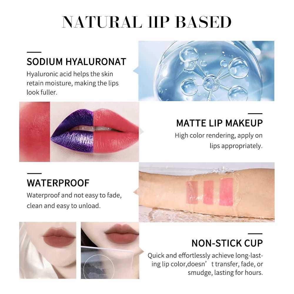 Metallic Tear-Off Lip Stain Matte Tattoo Dyed Lip Tint Peel-Off Liquid Lipstick Waterproof Lasting No Fading Lip Gloss CosmeticsW250219