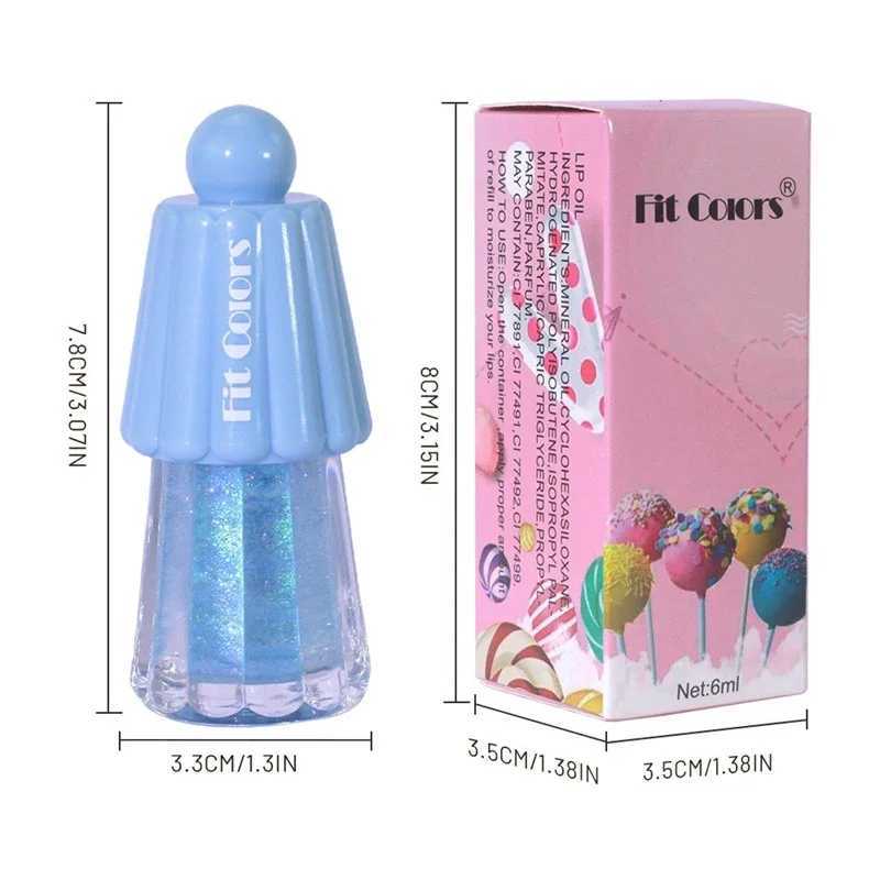 Sparkling lip gloss blue purple moisturizing transparent lip oil mirror jelly lips watercolor lipsW250219