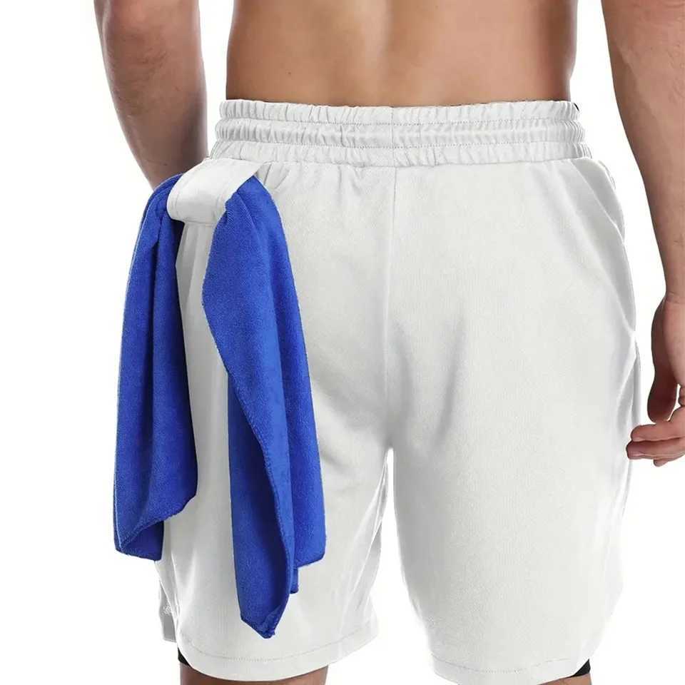 Sports Shorts Men Sportswear Double-deck Running Shorts 2 In Beach Bottoms Summer Gym Fitness Training Jogging Short Pants W250219