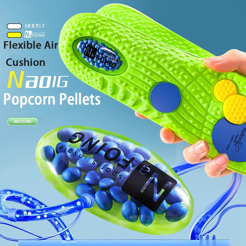 PU air cushion sports insole soft and comfortable sole arch support mens womens elastic shock absorption 250219